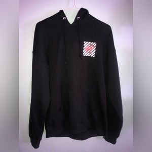 Black Hoodie w/ Rose Design